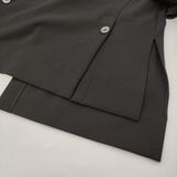 ENFOLD ウォッシャブルスリット2Wayボタンプルオーバートップス サイズ38 ブラウス シャツ ブラック レディース エンフォルド【中古】6-0207M♪