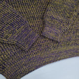 CABaN 59-02-04-02011 コットンカシミヤ ワッフル 9 ESSENTIAL KNITS 定価41800円 セーター ニット パープル イエロー レディース キャバン【中古】6-0131T△