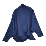 Mame Kurogouchi SHIRT ウール ボウタイ アシンメトリー サイズ1 MM19AW-SH051 ブラウス シャツ ネイビー レディース マメクロゴウチ【中古】6-0207M♪