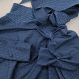 Mame Kurogouchi SHIRT ウール ボウタイ アシンメトリー サイズ1 MM19AW-SH051 ブラウス シャツ ネイビー レディース マメクロゴウチ【中古】6-0207M♪