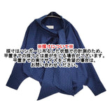 Mame Kurogouchi SHIRT ウール ボウタイ アシンメトリー サイズ1 MM19AW-SH051 ブラウス シャツ ネイビー レディース マメクロゴウチ【中古】6-0207M♪