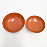 漆器 蓋付きお椀 3個セット 食器 レッド レディース【中古】6-0108G◎