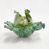 DIDIER GARDILLOU キャベツ PORCELAIN CABBAGE FORM BOX AND COVERS 陶器 皿 グリーン【中古】5-1228G♪
