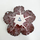 DIDIER GARDILLOU キャベツ PORCELAIN CABBAGE FORM BOX AND COVERS 陶器 皿 パープル【中古】5-1228G♪