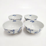 鈴木敬夫 スズキタカオ 九谷焼 4点セット 茶碗 食器 ホワイト ブルー レディース【中古】6-0108G◎