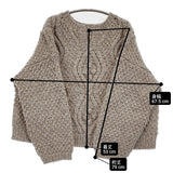 nest Robe ペルーニットポップコーンケーブルプルオーバー 01234-1001 セーター ニット 23AW グレージュ レディース ネストローブ【中古】6-0106T♪