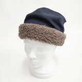 mature ha hood cap フードキャップ ウール その他帽子 ブラウン ネイビー レディース マチュアーハ【中古】6-0112T◎