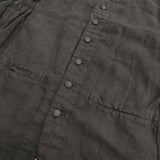 nest Robe ブラックリネンサイドガーゼベスト 定価28600円 01251-1046 ベスト 25SS ブラック レディース ネストローブ【中古】6-0109M♪