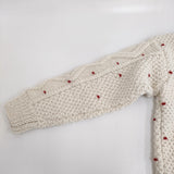 SLOBE IENA embroideryハンドニット 定価25300円 セーター ニット 25AW オフホワイト ナチュラル レディース スローブイエナ【中古】6-0106T♪