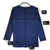 PUPULA 無地 サイズ38 567002S クルーネック 長袖Ｔシャツ カットソー ロンＴ ネイビー レディース ププラ【中古】6-0207M♪