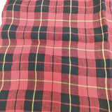 R&D.M.Co- リネン タータンチェック ストール レッド ブラック レディース オールドマンズテーラー【中古】6-0130G◎