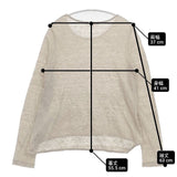 Vlas Blomme 121107 コルトレイクリネン 長袖Ｔシャツ カットソー ロンＴ ベージュ レディース ヴラスブラム【中古】6-0513M∞
