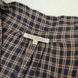 Vlas Blomme Elderberry Check ローブコート 定価55000円 13226081 チェック 羽織 コート ネイビー ベージュ レディース ヴラスブラム【中古】6-0225M♪