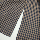 Vlas Blomme Elderberry Check ローブコート 定価55000円 13226081 チェック 羽織 コート ネイビー ベージュ レディース ヴラスブラム【中古】6-0225M♪