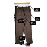 DES PRES キュプラレーヨン ハイウエストテーパードパンツ 定価19800円 サイズ32 パンツ ブラウン レディース デプレ【中古】6-0207M♪
