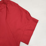 PLAIN PEOPLE 定価16000円 半袖 コットンポリエステルストレッチ ブラウス シャツ レッド レディース プレインピープル【中古】6-0608S∞