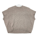 Midi-umi 4-72938444 クルーネックコクーンベスト ノースリーブニット セーター ベスト モカベージュ レディース ミディウミ【中古】6-0123T△