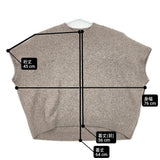 Midi-umi 4-72938444 クルーネックコクーンベスト ノースリーブニット セーター ベスト モカベージュ レディース ミディウミ【中古】6-0123T△