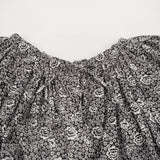 R&D.M.Co- プリンセスフラワー ギャザースモックブラウス ブラウス シャツ ブラック ホワイト レディース オールドマンズテーラー【中古】6-0106M♪