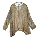 TOWAVASE Sarasa blouse サラサブラウス シルク 定価50600円 20-0014A ブラウス シャツ ベージュ レディース トワヴァーズ【中古】6-0106M♪