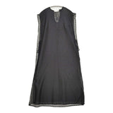 TOWAVASE Leavers dress リバードレス 定価58300円 23-0013S コットンシルク ワンピース ブラック レディース トワヴァーズ【中古】6-0109S♪