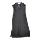 TOWAVASE Leavers dress リバードレス 定価58300円 23-0013S コットンシルク ワンピース ブラック レディース トワヴァーズ【中古】6-0109S♪