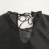 TOWAVASE Leavers dress リバードレス 定価58300円 23-0013S コットンシルク ワンピース ブラック レディース トワヴァーズ【中古】6-0109S♪