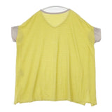 PLAIN PEOPLE H1541UB438 Vネック ボーダー 半袖Ｔシャツ カットソー イエロー レディース プレインピープル【中古】6-0621S∞
