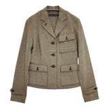 RALPH LAUREN ヘリンボーン サイズ9 テーラードジャケット ベージュ レディース ラルフローレン【中古】6-0225M♪