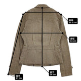 RALPH LAUREN ヘリンボーン サイズ9 テーラードジャケット ベージュ レディース ラルフローレン【中古】6-0225M♪