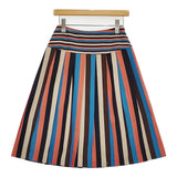 mina perhonen ミナ時代 mina時代 multi stripe カシミヤ混 定価36000円 スカート マルチカラー レディース ミナペルホネン【中古】6-0115T♪