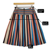 mina perhonen ミナ時代 mina時代 multi stripe カシミヤ混 定価36000円 スカート マルチカラー レディース ミナペルホネン【中古】6-0115T♪