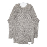 mina perhonen La8738 Rousseau ウール ニット 定価48300円 サイズ36 セーター ニット ホワイト ネイビー レディース ミナペルホネン【中古】6-0123T△