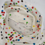 mina perhonen birth ドット ハイネック bs8201 長袖Ｔシャツ カットソー ロンＴ ホワイト マルチカラー レディース ミナペルホネン【中古】6-0418M∞