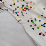 mina perhonen birth ドット ハイネック bs8201 長袖Ｔシャツ カットソー ロンＴ ホワイト マルチカラー レディース ミナペルホネン【中古】6-0418M∞