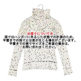 mina perhonen birth ドット ハイネック bs8201 長袖Ｔシャツ カットソー ロンＴ ホワイト マルチカラー レディース ミナペルホネン【中古】6-0418M∞