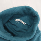 mina perhonen bebe ks8545 ハイネック コットン 長袖Ｔシャツ カットソー ロンＴ ブルーグリーン レディース ミナペルホネン【中古】6-0225M♪