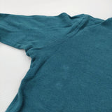 mina perhonen bebe ks8545 ハイネック コットン 長袖Ｔシャツ カットソー ロンＴ ブルーグリーン レディース ミナペルホネン【中古】6-0225M♪