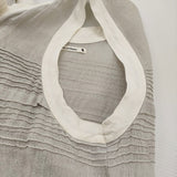 mina perhonen wave リネン 刺繍 ノースリーブ js3277 ワンピース グレー レディース ミナペルホネン【中古】6-0324S♪