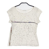 mina perhonen landscape-sky- コットン ks8532 Ｔシャツ カットソー ホワイト マルチカラー レディース ミナペルホネン【中古】6-0621S∞