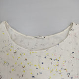 mina perhonen landscape-sky- コットン ks8532 Ｔシャツ カットソー ホワイト マルチカラー レディース ミナペルホネン【中古】6-0621S∞