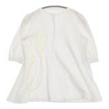 mina perhonen usagi Vネック コットン サイズ36 定価16800円 Ms8803 Ｔシャツ カットソー ホワイト レディース ミナペルホネン【中古】6-0324M♪