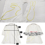 mina perhonen usagi Vネック コットン サイズ36 定価16800円 Ms8803 Ｔシャツ カットソー ホワイト レディース ミナペルホネン【中古】6-0324M♪