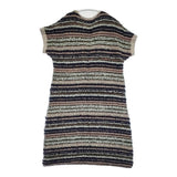 mina perhonen oa8182 color ニット マルチボーダー サイズ36 定価39900円 ウールアルパカ混 ワンピース マルチカラー レディース ミナペルホネン【中古】6-0123T△