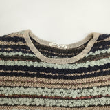 mina perhonen oa8182 color ニット マルチボーダー サイズ36 定価39900円 ウールアルパカ混 ワンピース マルチカラー レディース ミナペルホネン【中古】6-0123T△