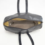 mina perhonen tambourine muffin bag レザー デニム 刺繍 マフィンバッグ トートバッグ ネイビー ベージュ レディース ミナペルホネン【中古】6-0114G◎