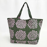 marimekko プケッティ 大容量 Puketti トートバッグ カーキ ピンク レディース マリメッコ【中古】6-0312G∞
