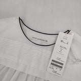 mina perhonen 未使用品 flower beads zs1125 サイズ36 刺繍 定価41800円 ブラウス シャツ ホワイト レディース ミナペルホネン【中古】6-0225M♪