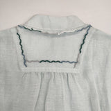 mina perhonen 未使用品 forest candy リネン 刺繍 プルオーバードレス 定価85800円 abs3986 ワンピース ライトブルー レディース ミナペルホネン【中古】6-0416M∞