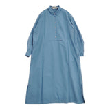 mina perhonen grain ai3837 サイズ36 コットンシルク 定価62000円 シャツ ワンピース ブルー レディース ミナペルホネン【中古】6-0225M♪